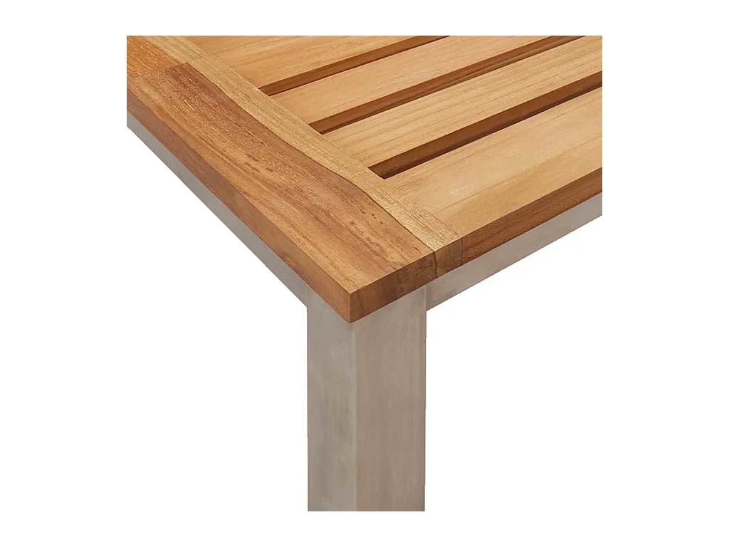 Set da pranzo da giardino da 3 pezzi in legno massello di acacia