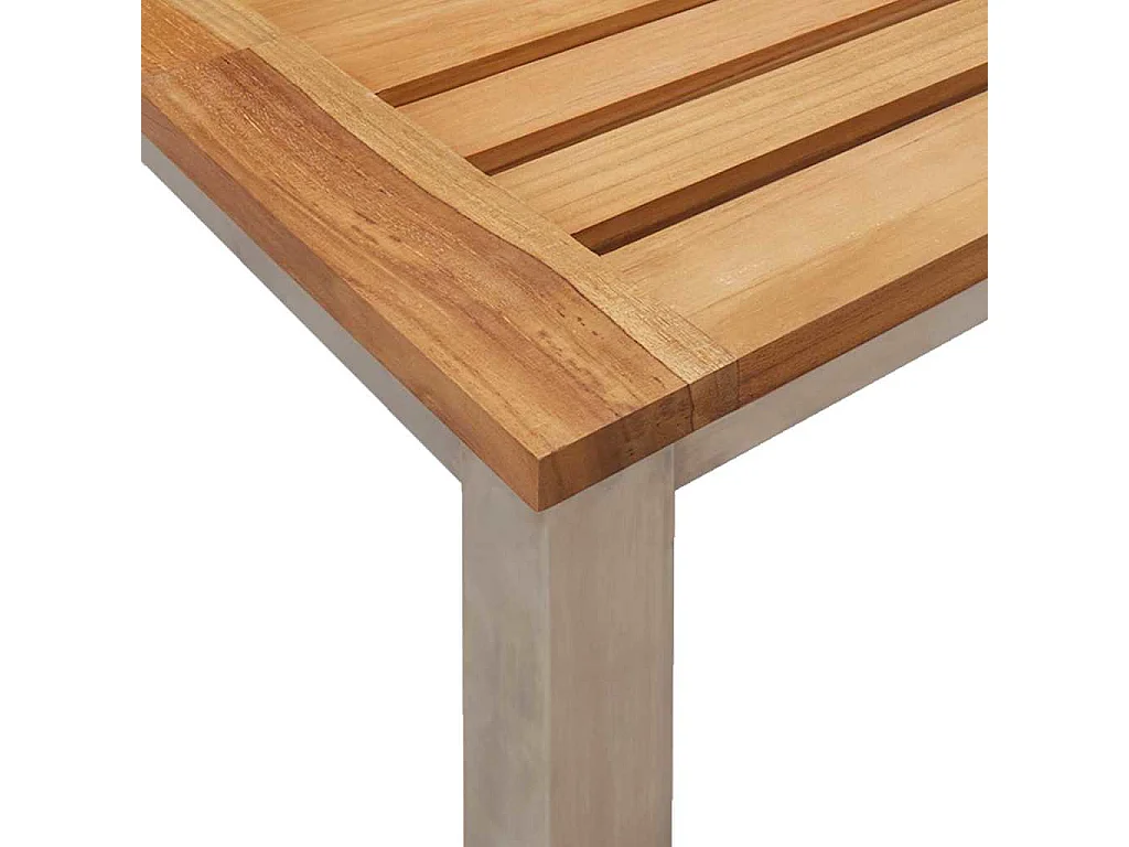 Ensemble de salle à manger de jardin 3 pièces en bois massif d'acacia