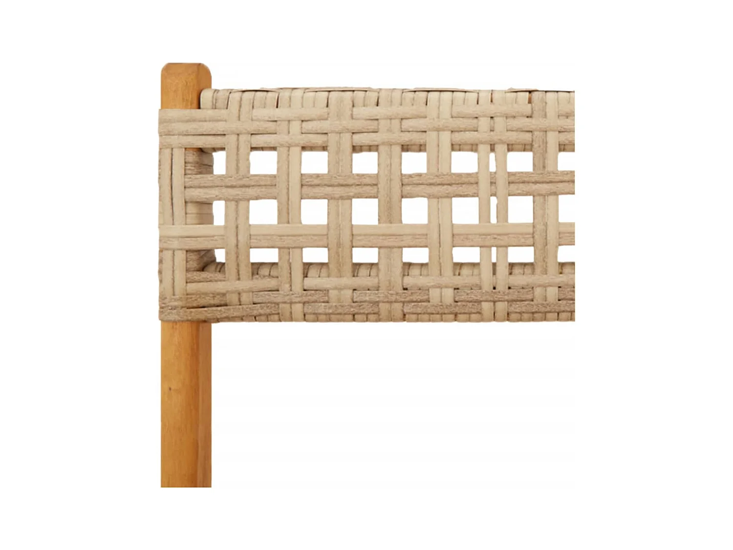 Set di 2 sedie da bistrot in legno massello di acacia e rattan beige