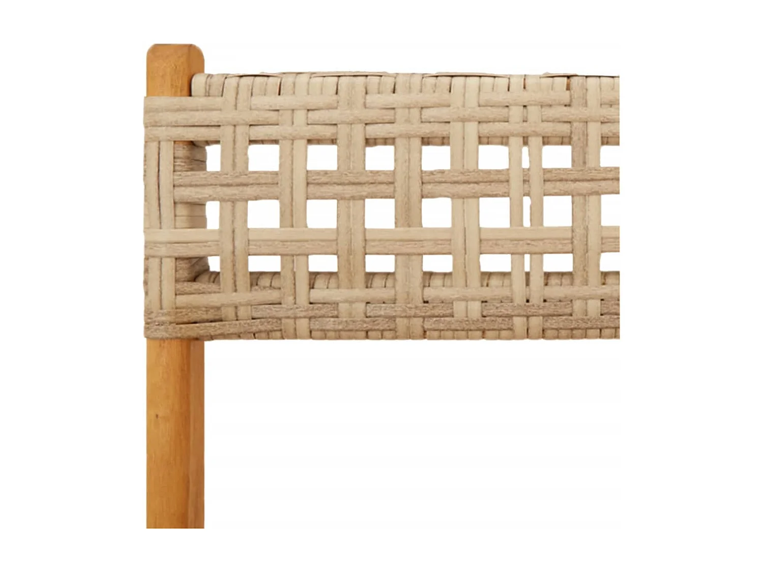 Chaises de bistrot lot de 2 beige bois massif d'acacia et rotin