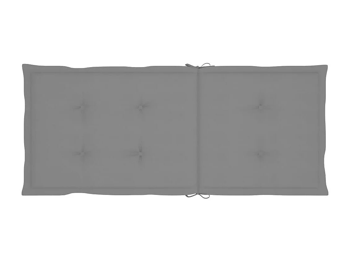 Chaises de jardin lot de 4 avec coussins gris Bois teck solide