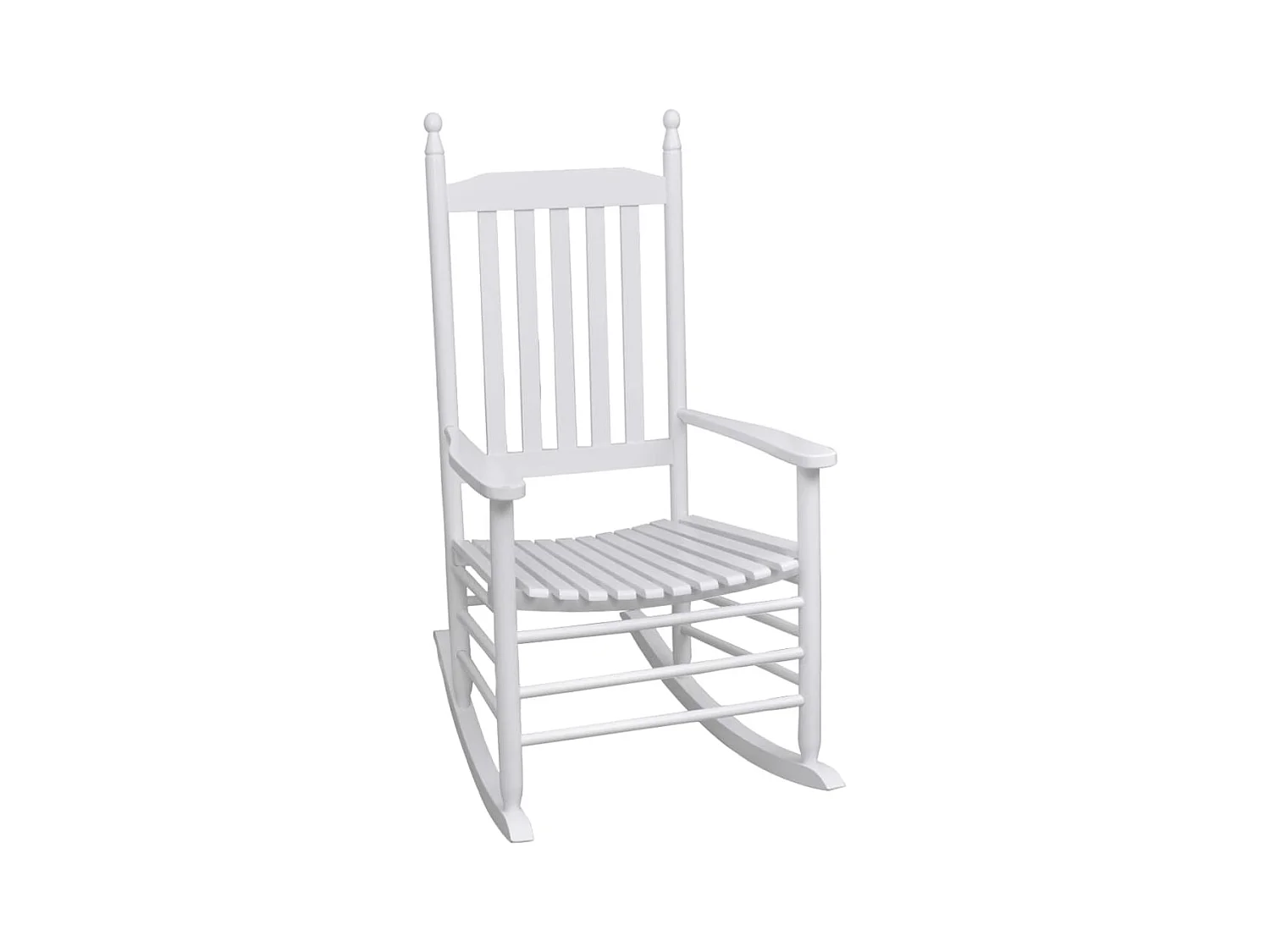 Chaise à bascule avec siège incurvé Blanc Bois