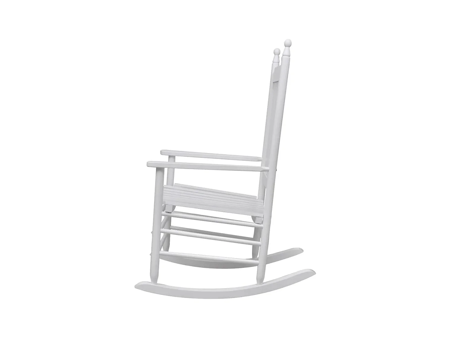 Chaise à bascule avec siège incurvé Blanc Bois