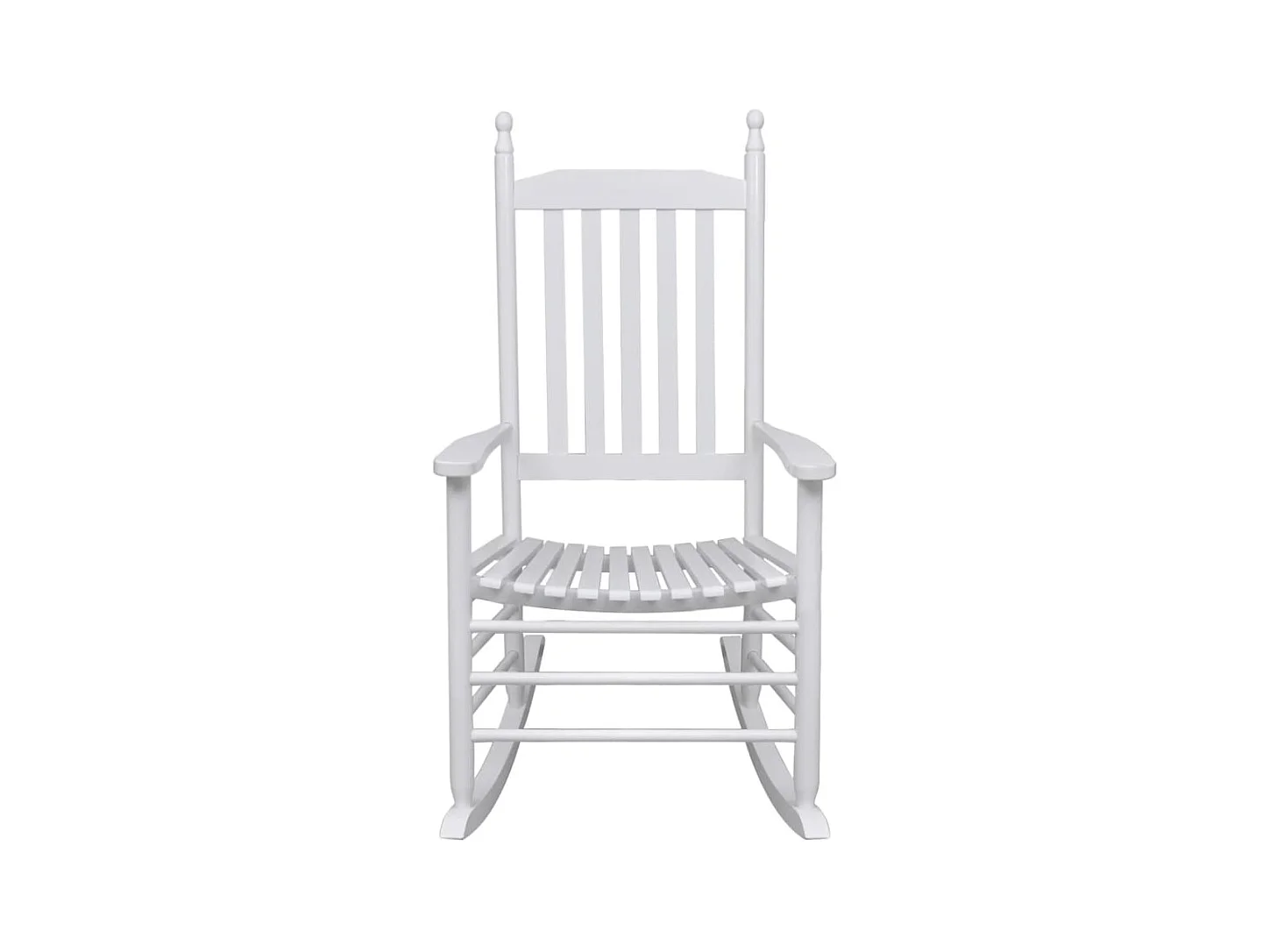 Chaise à bascule avec siège incurvé Blanc Bois