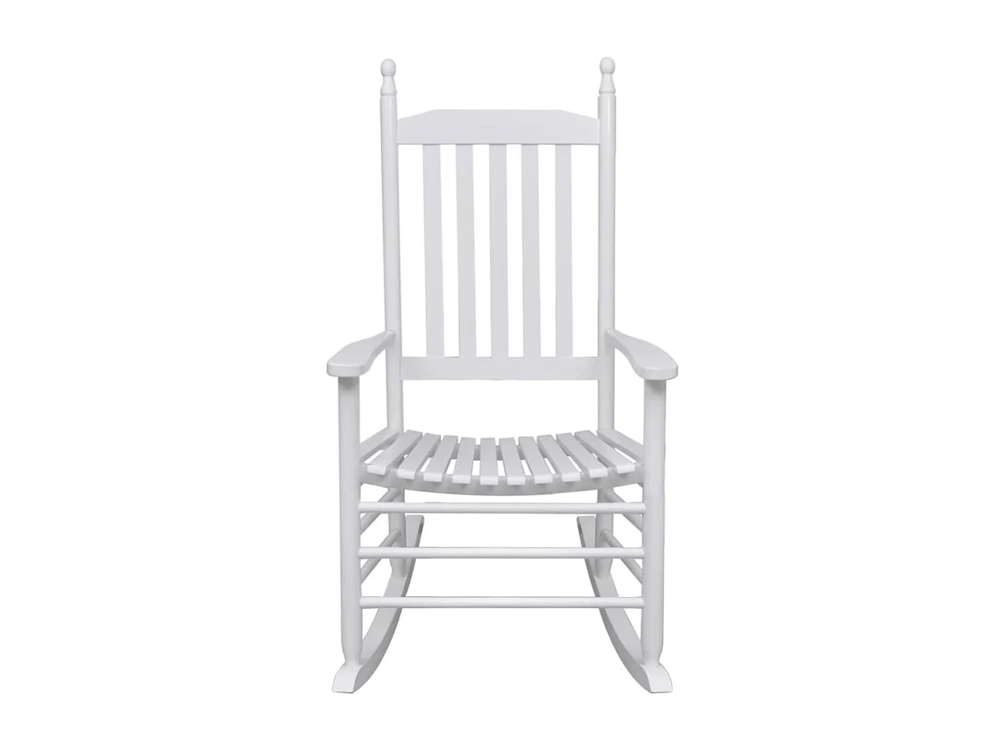 Mecedora con asiento curvo Madera Blanca