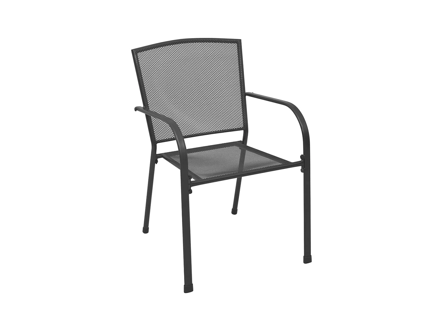 Chaises d'extérieur lot de 4 Design maillé Anthracite Acier