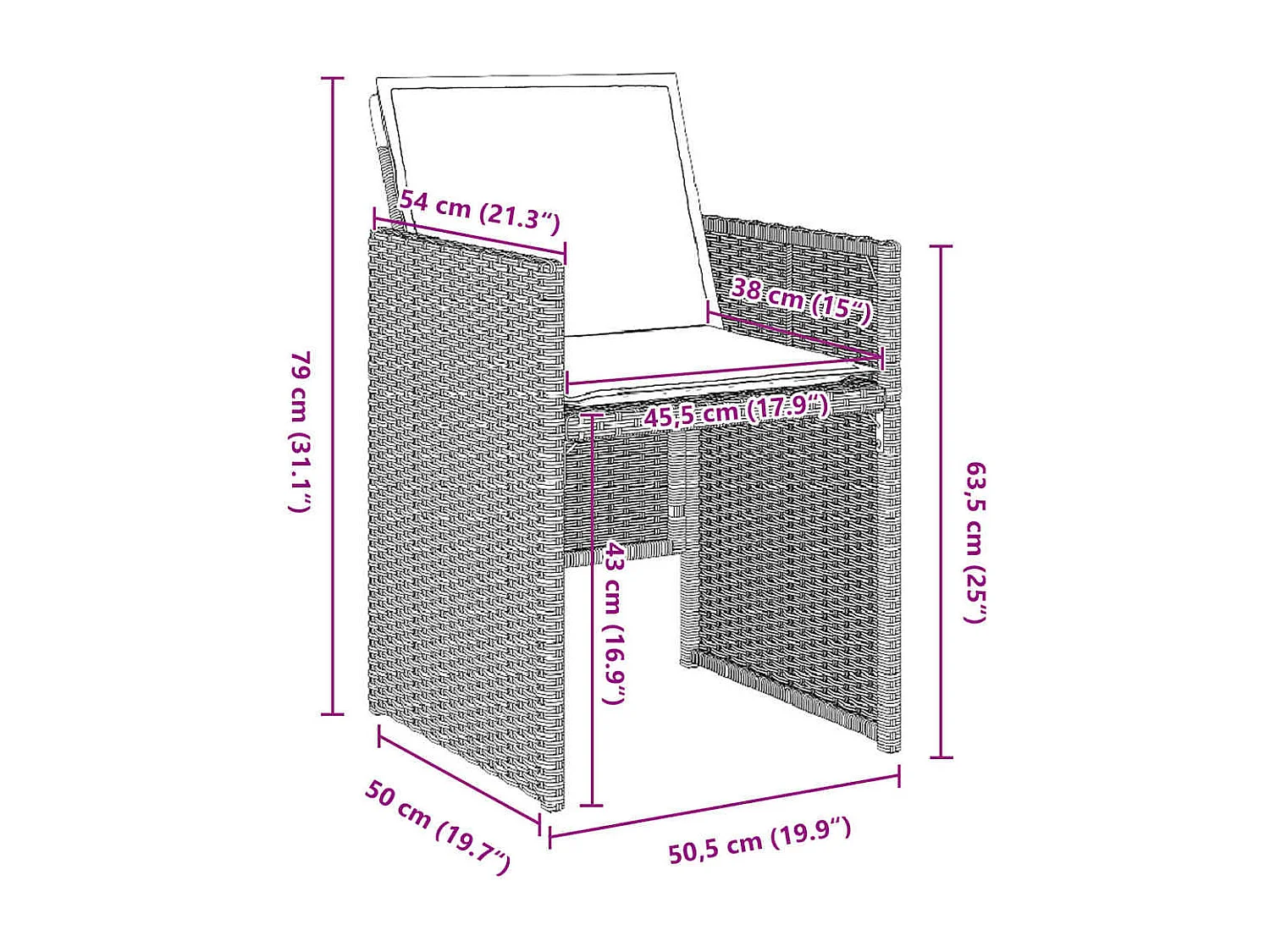 Set da pranzo da giardino 5 pezzi con cuscini in polyrattan grigio chiaro