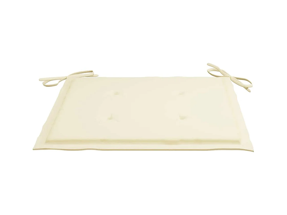 Set di 4 sedie pieghevoli da esterno e cuscini in legno di acacia