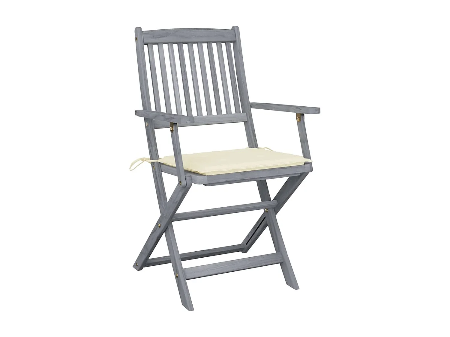 Chaises pliables d'extérieur lot de 4 et coussins Bois d'acacia