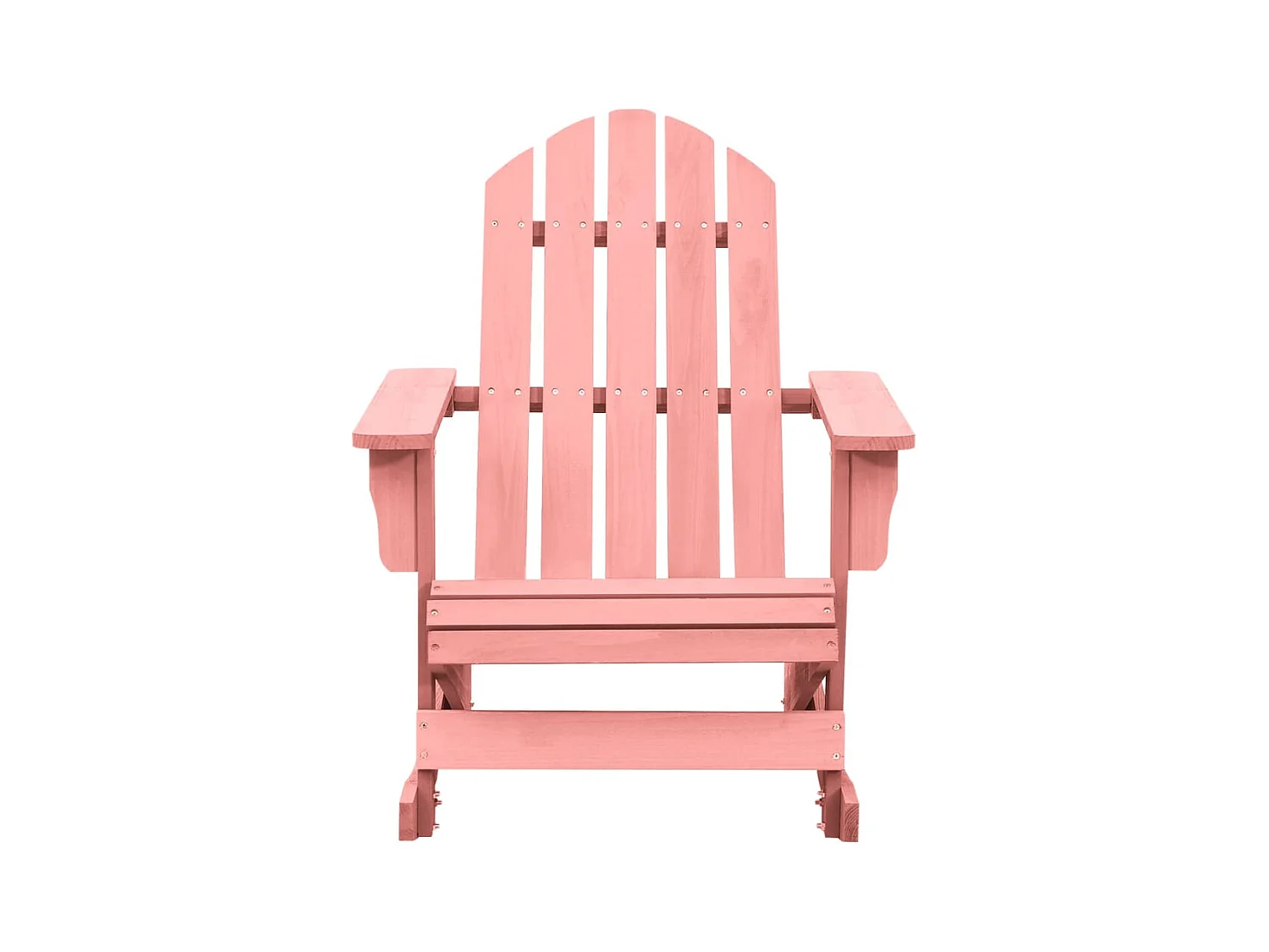 Chaise à bascule de jardin Adirondack bois de sapin massif rose