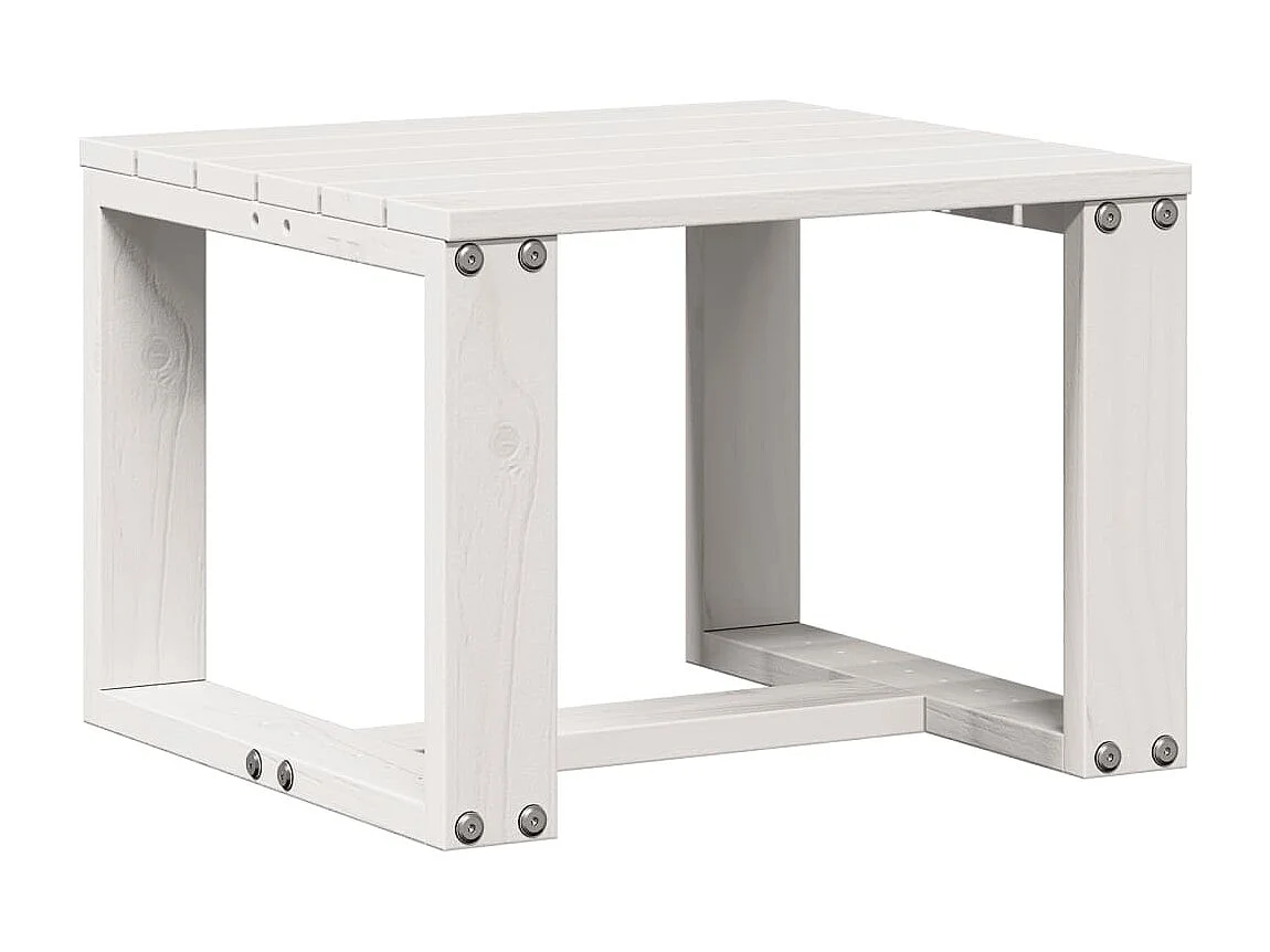 Conjunto de muebles de jardín de 3 piezas en madera maciza de pino blanco