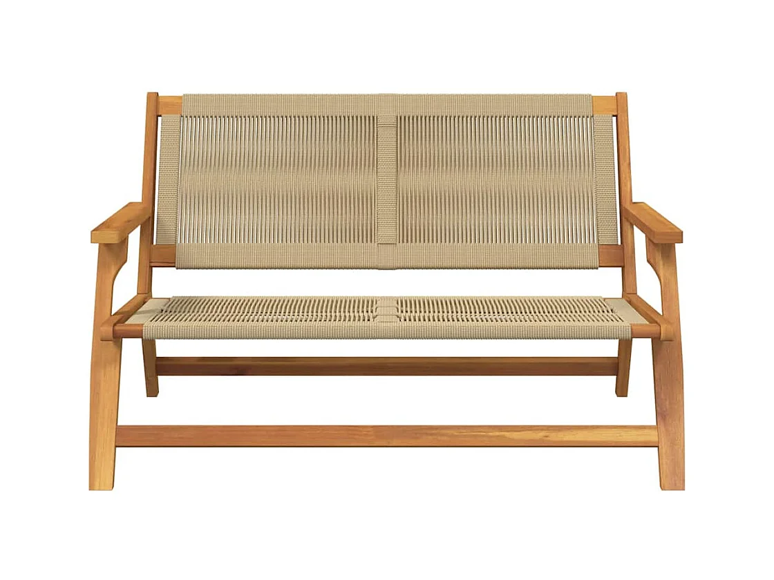 Panca da giardino beige 76x122x73 cm Legno massello di acacia