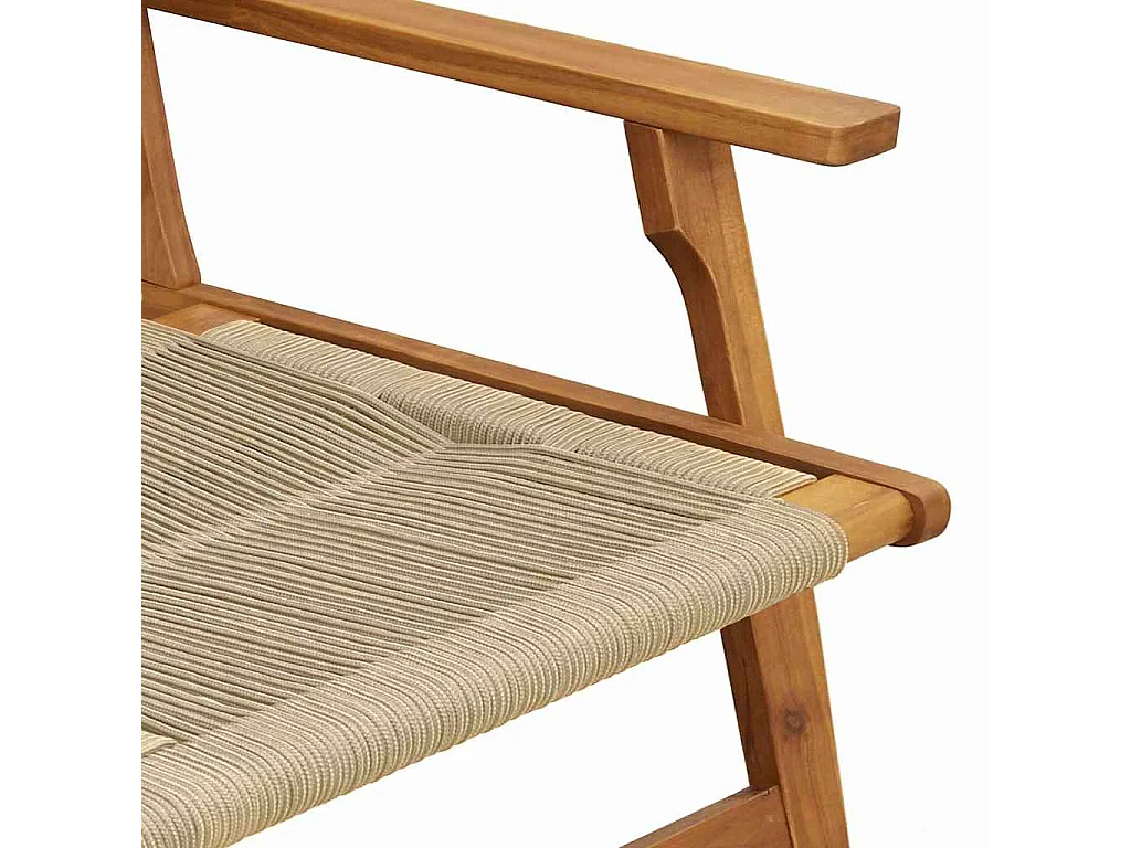 Panca da giardino beige 76x122x73 cm Legno massello di acacia