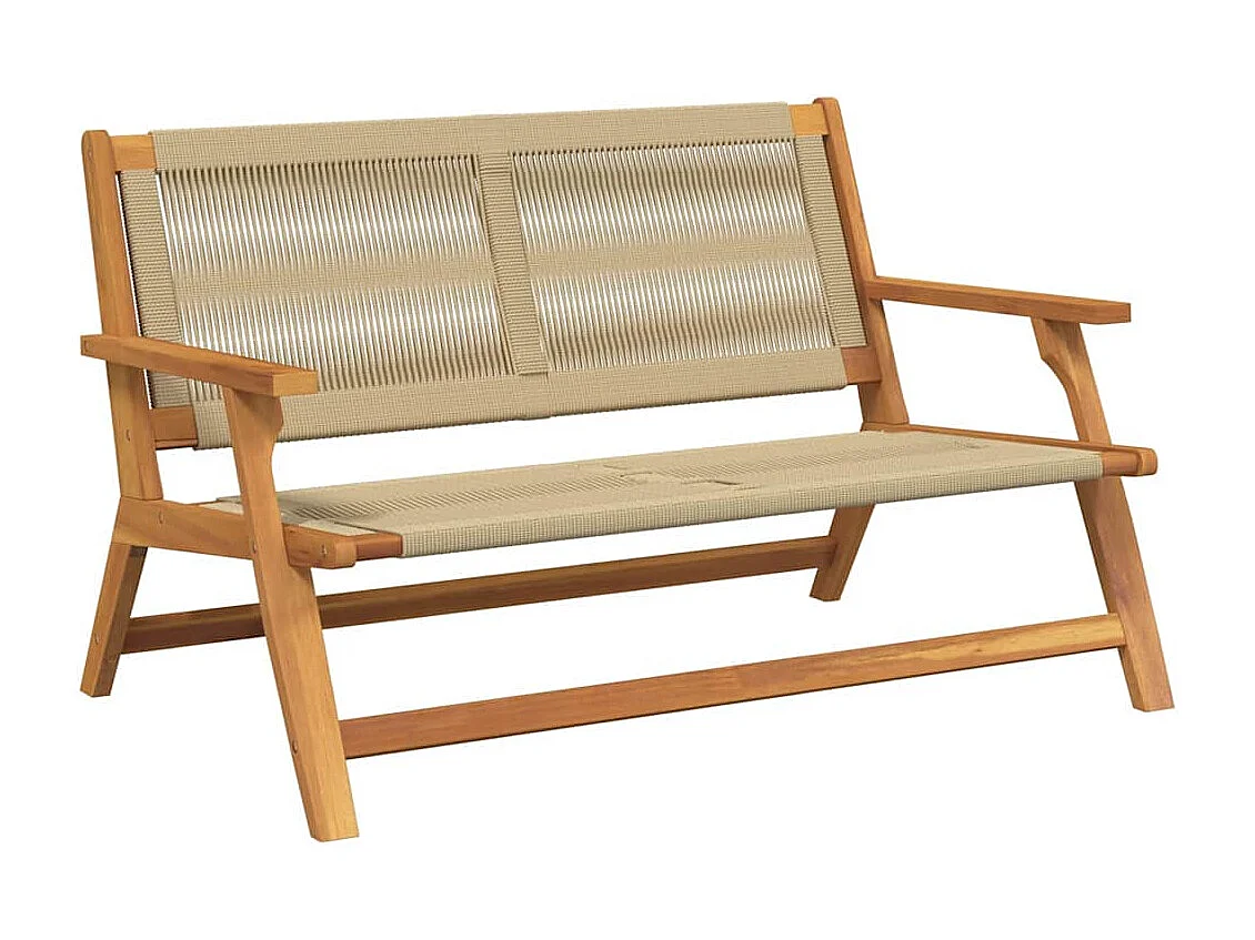 Banc de jardin Beige 76x122x73 cm Bois massif d'acacia