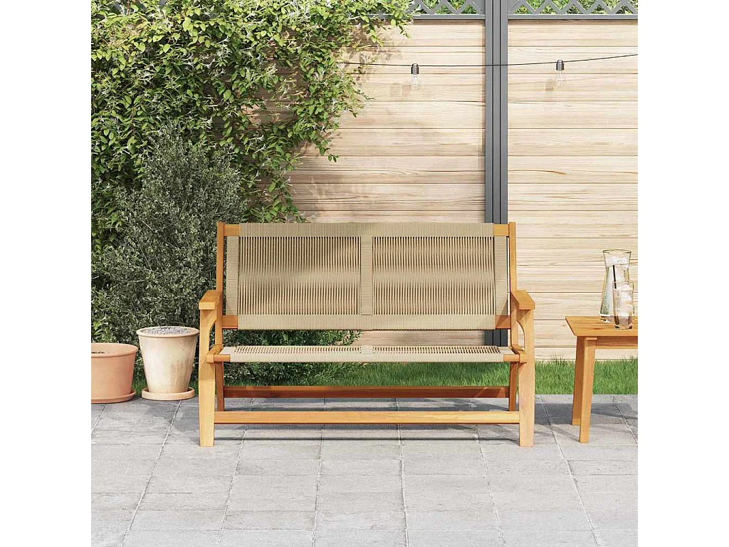 Banc de jardin Beige 76x122x73 cm Bois massif d'acacia