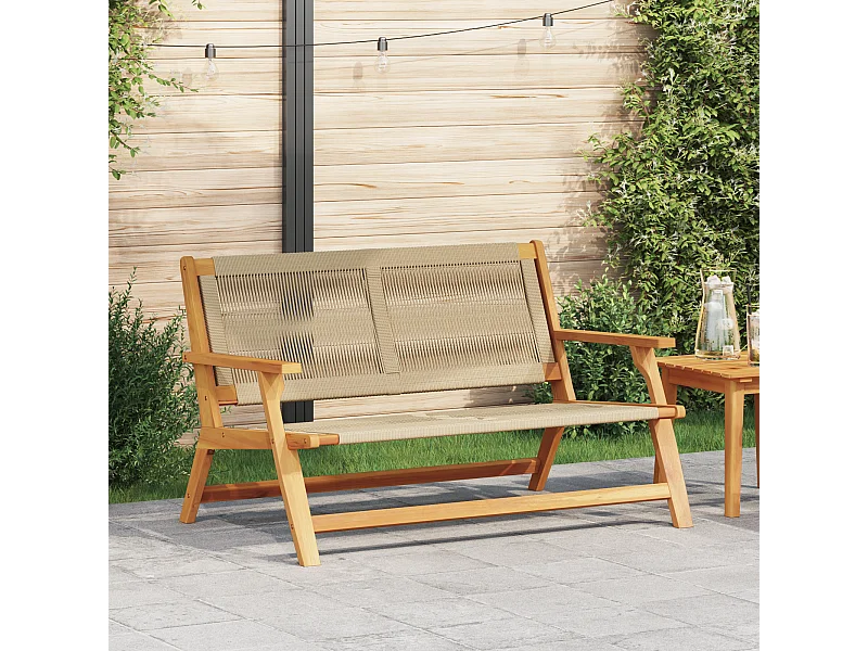 Banc de jardin Beige 76x122x73 cm Bois massif d'acacia