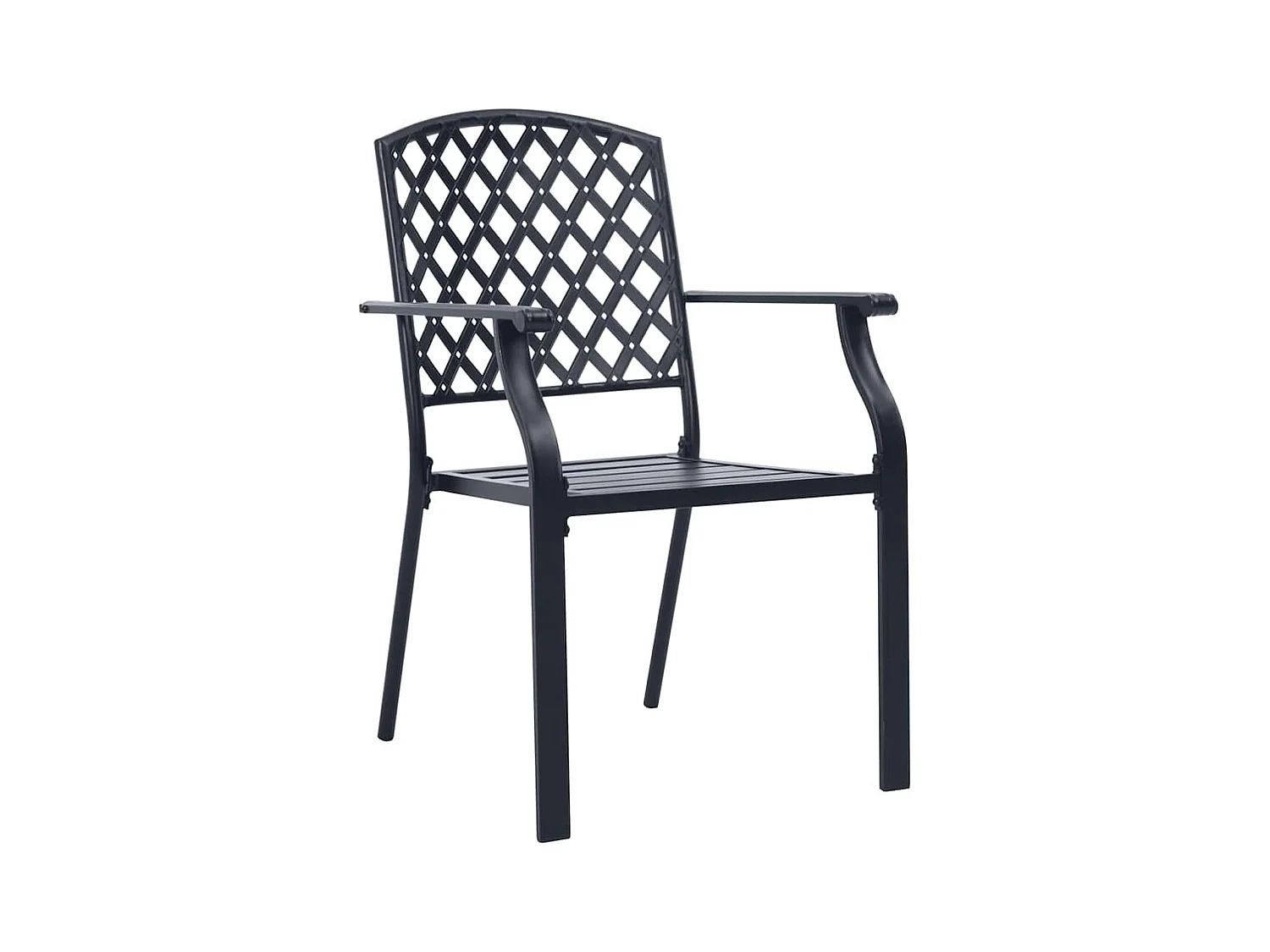 Set da pranzo da giardino 5 pezzi in acciaio antracite