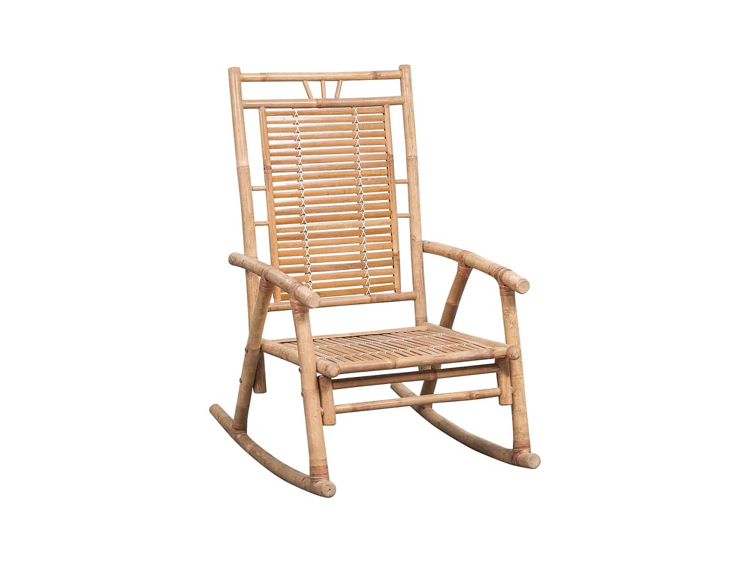 Chaise à bascule avec coussin Bambou