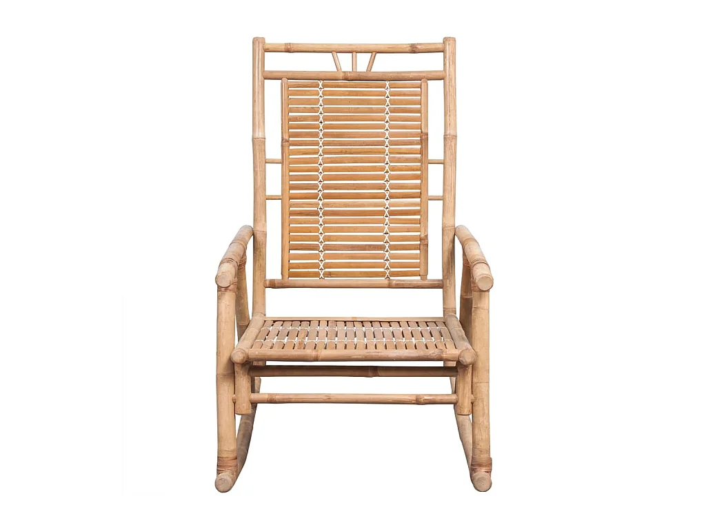 Chaise à bascule avec coussin Bambou