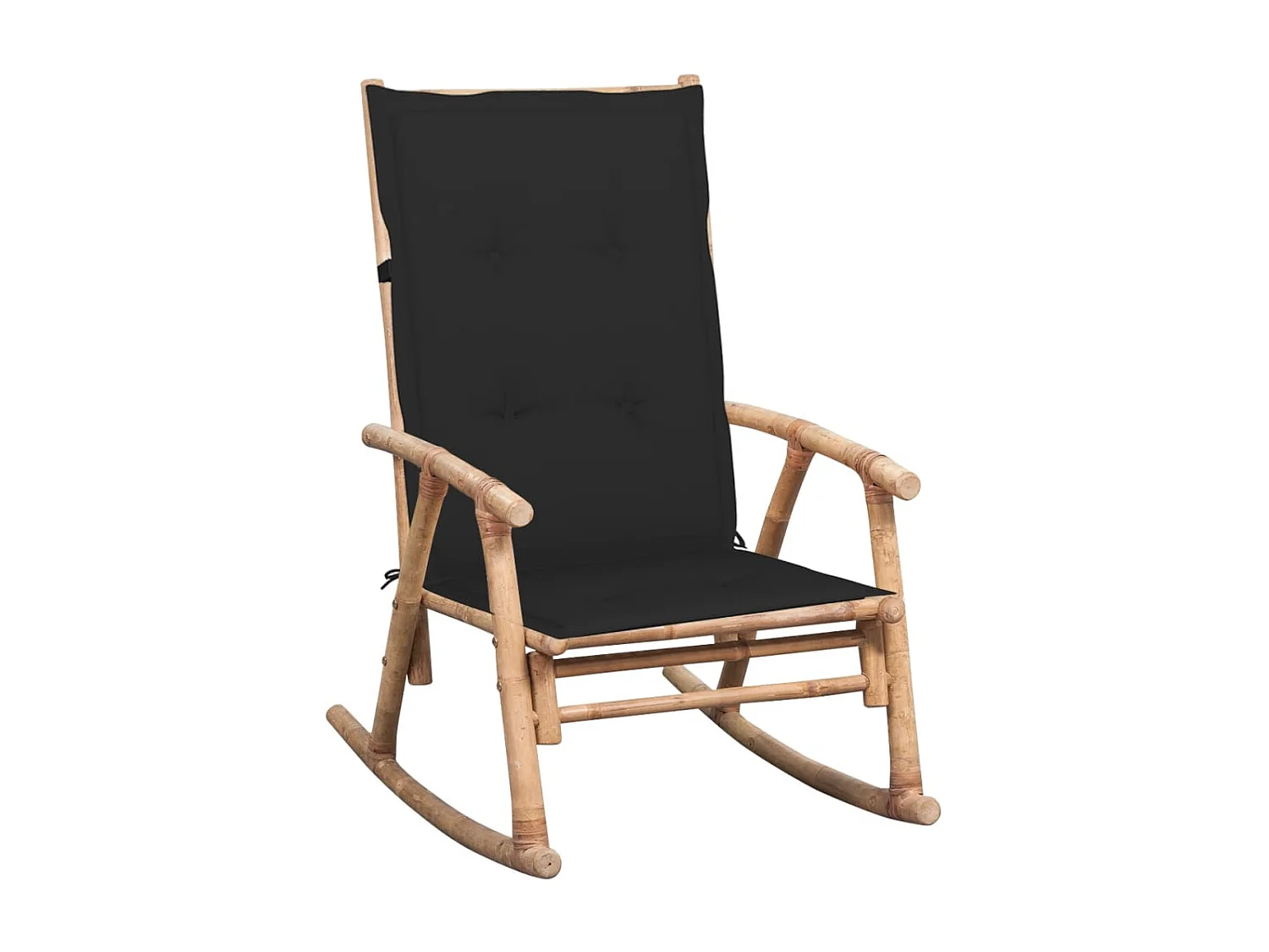 Chaise à bascule avec coussin Bambou