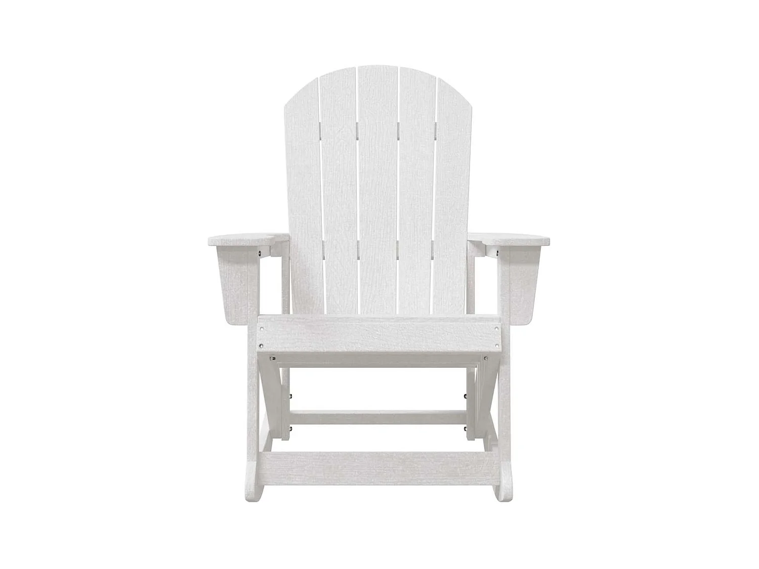 Sedia a dondolo Adirondack bianca 73,5x92x90 cm HDPE