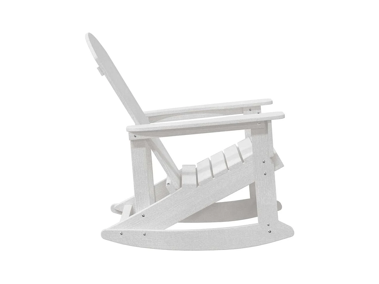 Sedia a dondolo Adirondack bianca 73,5x92x90 cm HDPE