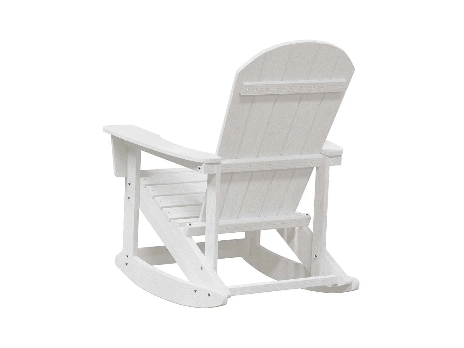 Sedia a dondolo Adirondack bianca 73,5x92x90 cm HDPE