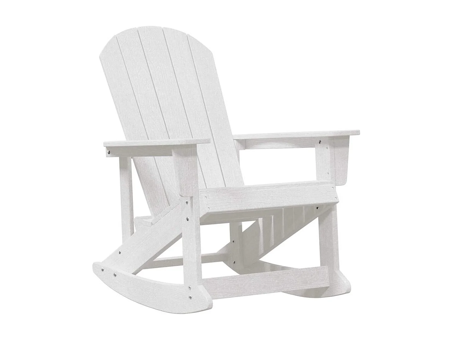Sedia a dondolo Adirondack bianca 73,5x92x90 cm HDPE