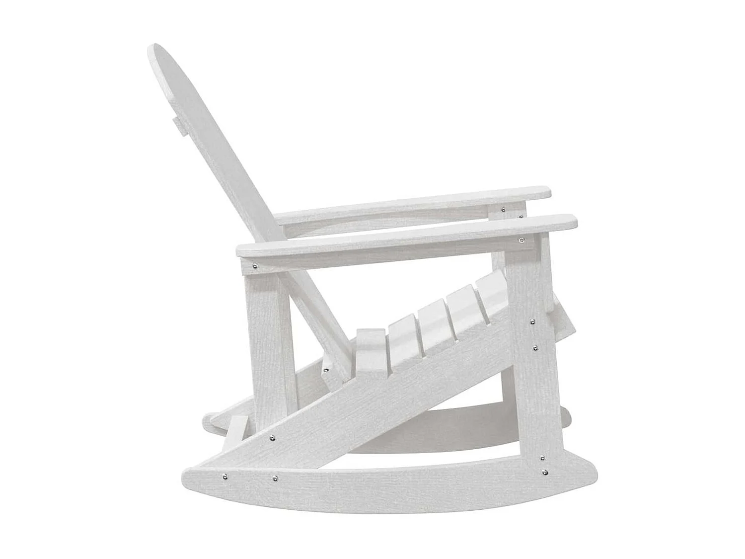 Sedia a dondolo Adirondack bianca 73,5x92x90 cm HDPE