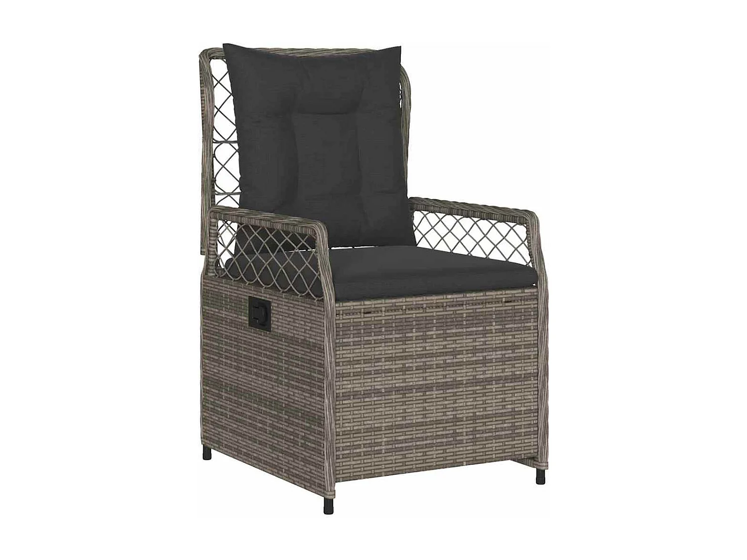 Set de jardin de 5 pièces Gris Poly Rattan