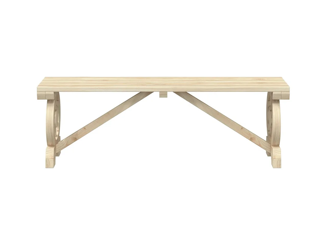 Gartenbank 115 cm Massivholz Tannenholz