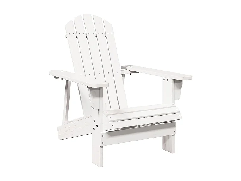 Chaise Adirondack blanc 69x85x90,5 cm bois massif de sapin