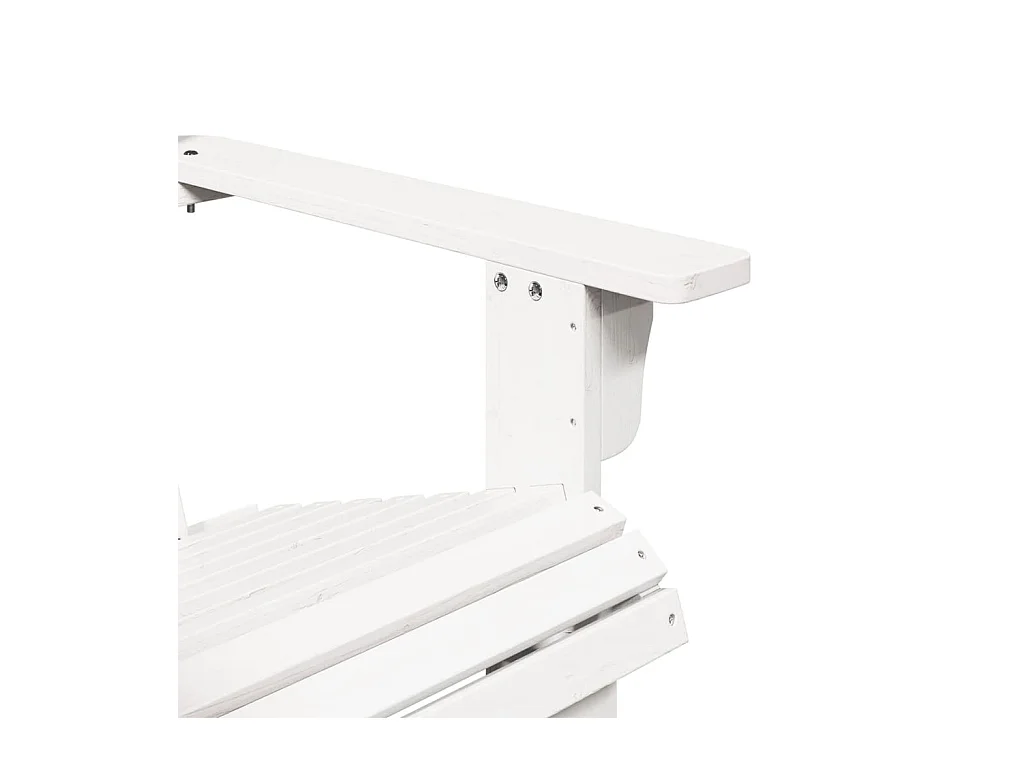 Chaise Adirondack blanc 69x85x90,5 cm bois massif de sapin