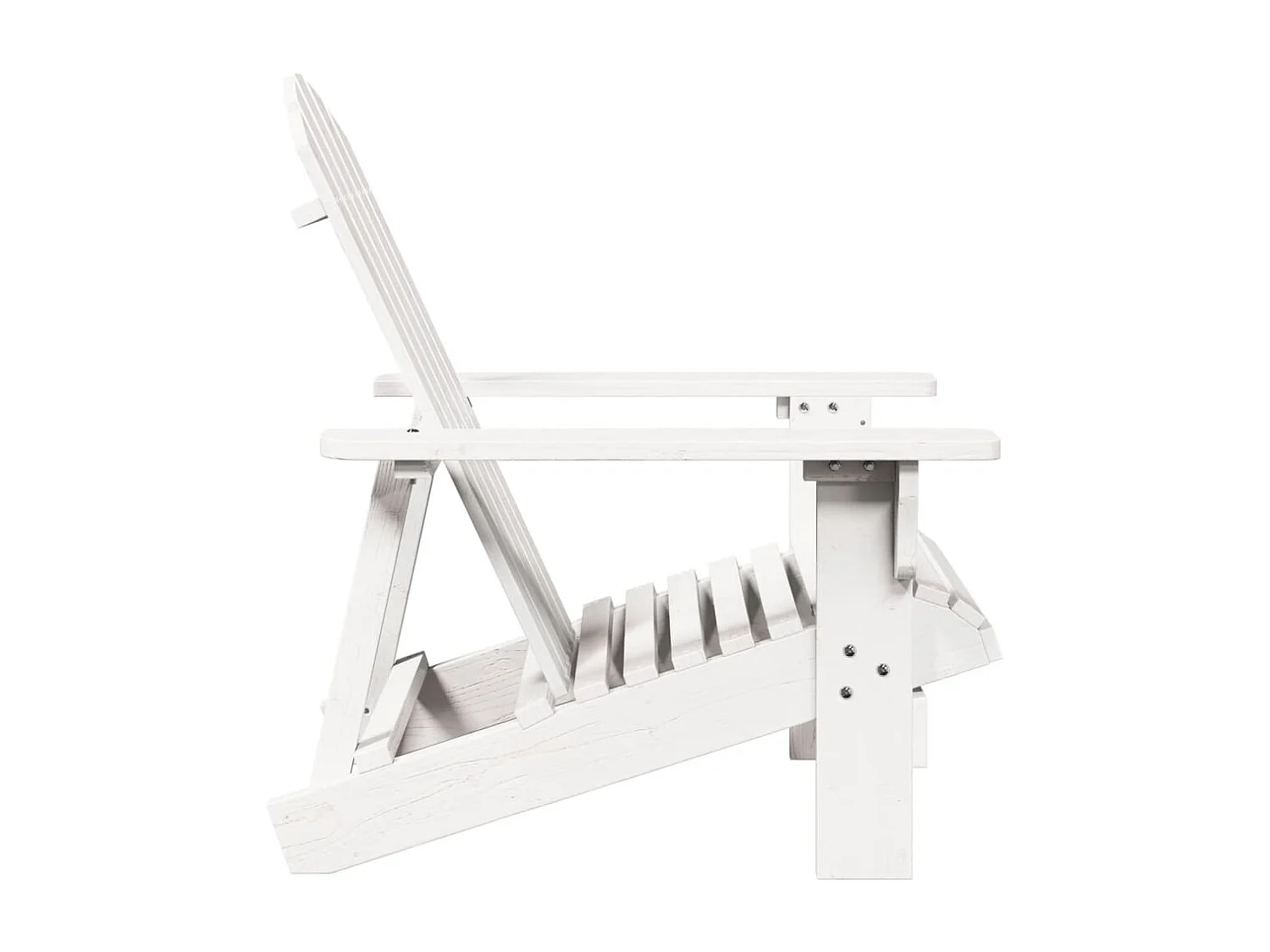 Chaise Adirondack blanc 69x85x90,5 cm bois massif de sapin