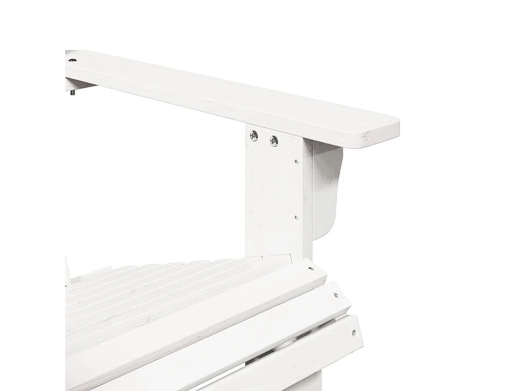 Chaise Adirondack blanc 69x85x90,5 cm bois massif de sapin