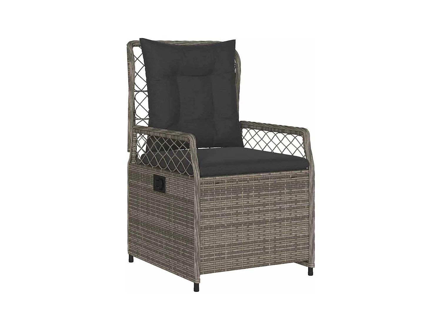 7-delige grijze poly rattan tuinset
