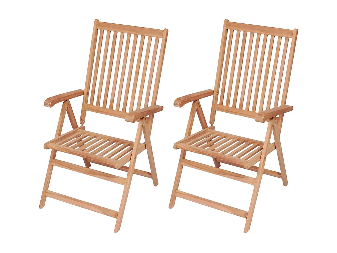 Chaises inclinables de jardin lot de 2 Bois de teck solide