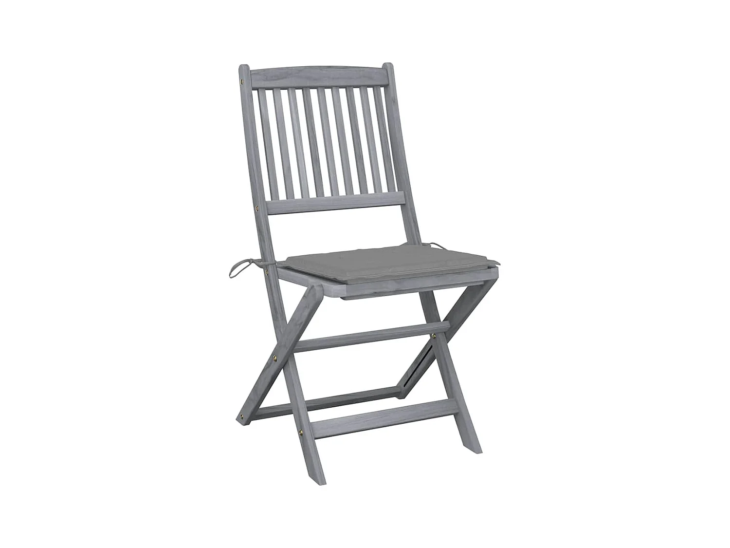 Chaises pliables d'extérieur lot de 4 et coussins Bois d'acacia