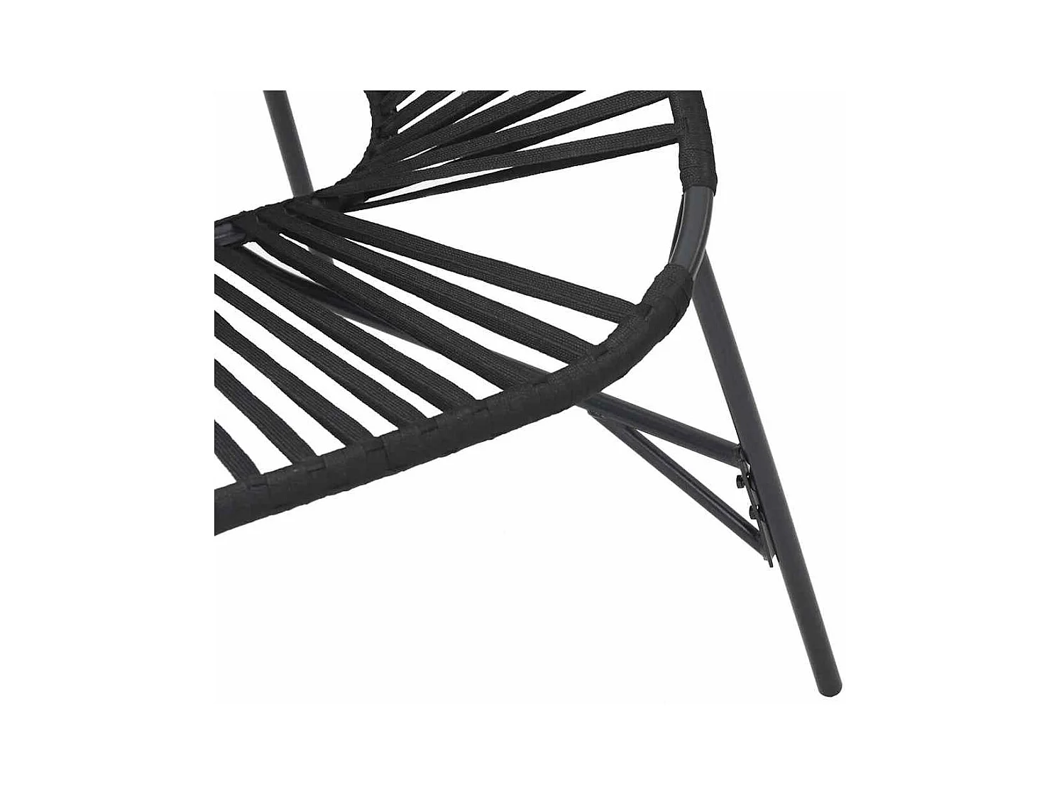 Chaise œuf de jardin noir résine tressée