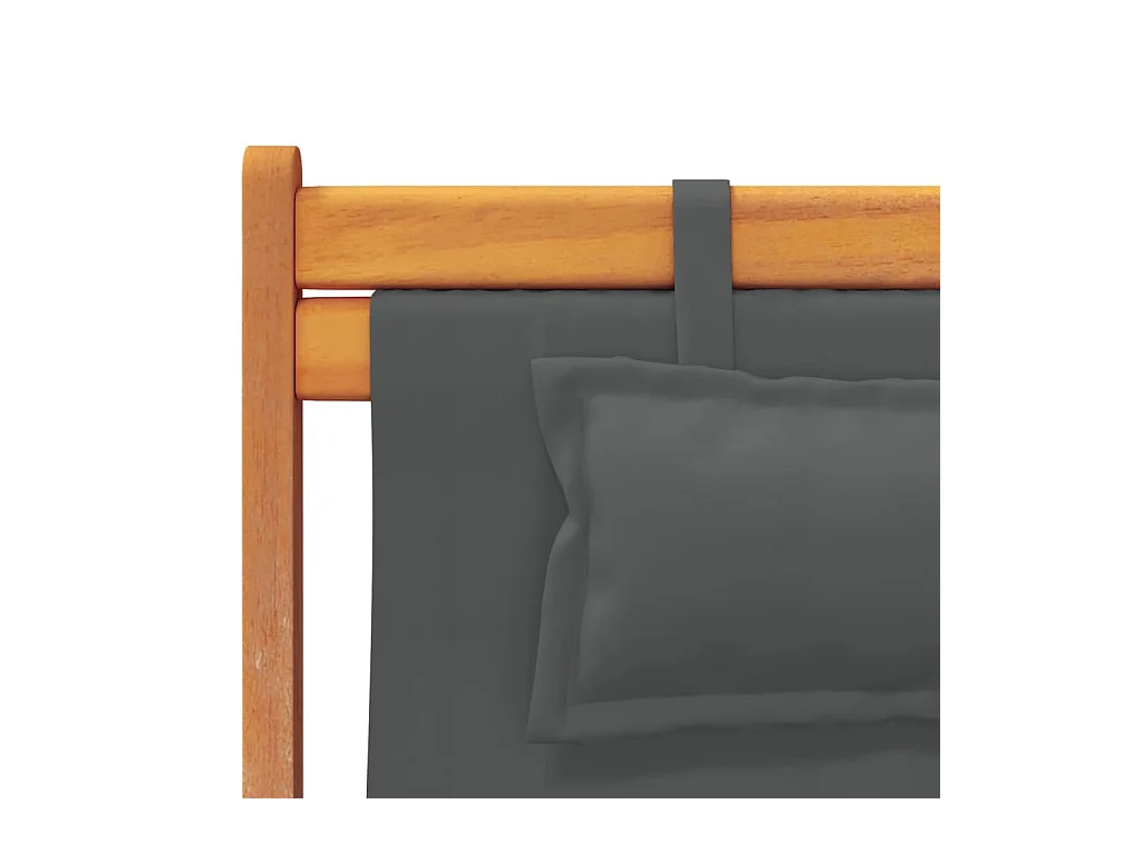 Chaises de plage pliables lot de 2 gris tissu