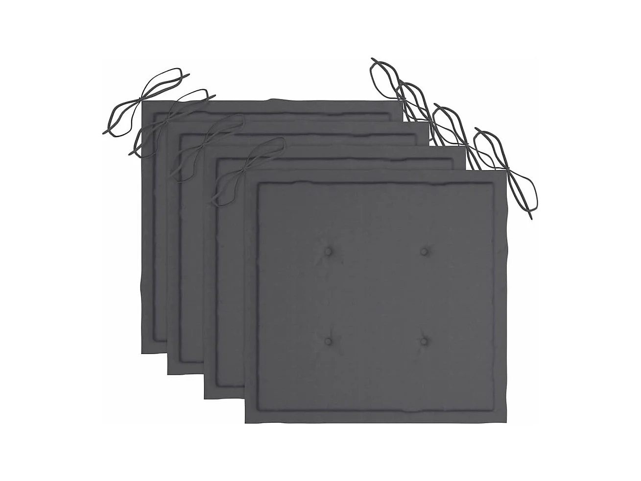 Chaises pliables d'extérieur lot de 4 et coussins Bois d'acacia