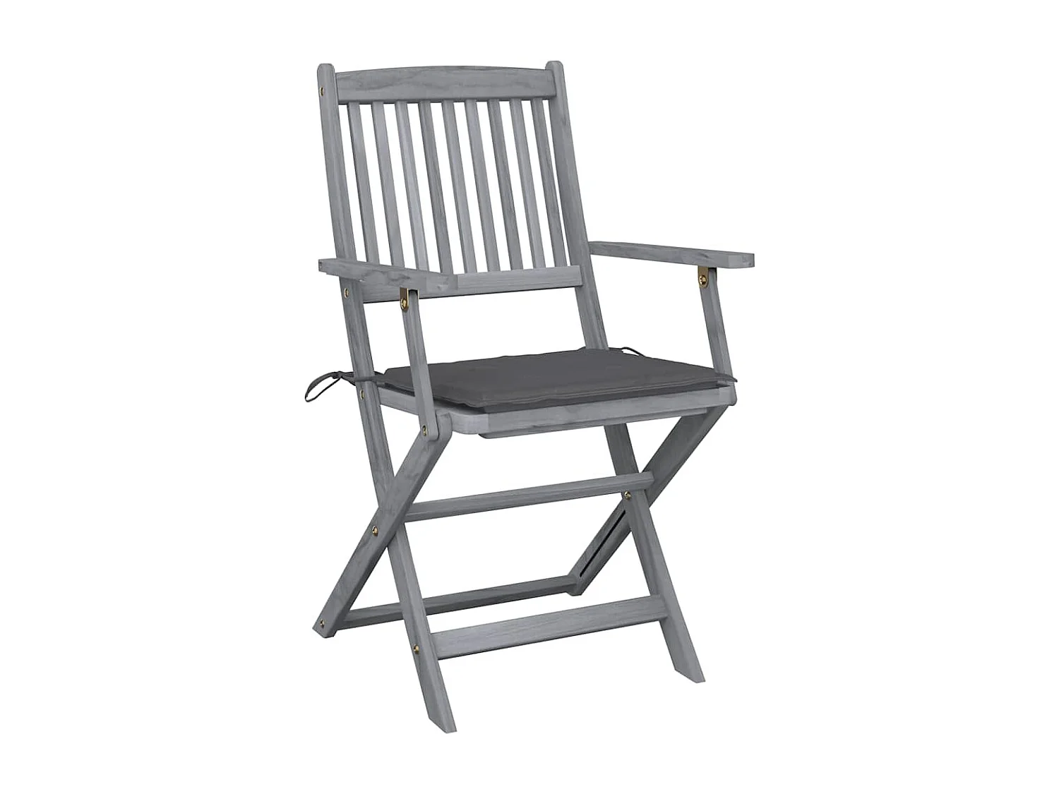 Chaises pliables d'extérieur lot de 4 et coussins Bois d'acacia