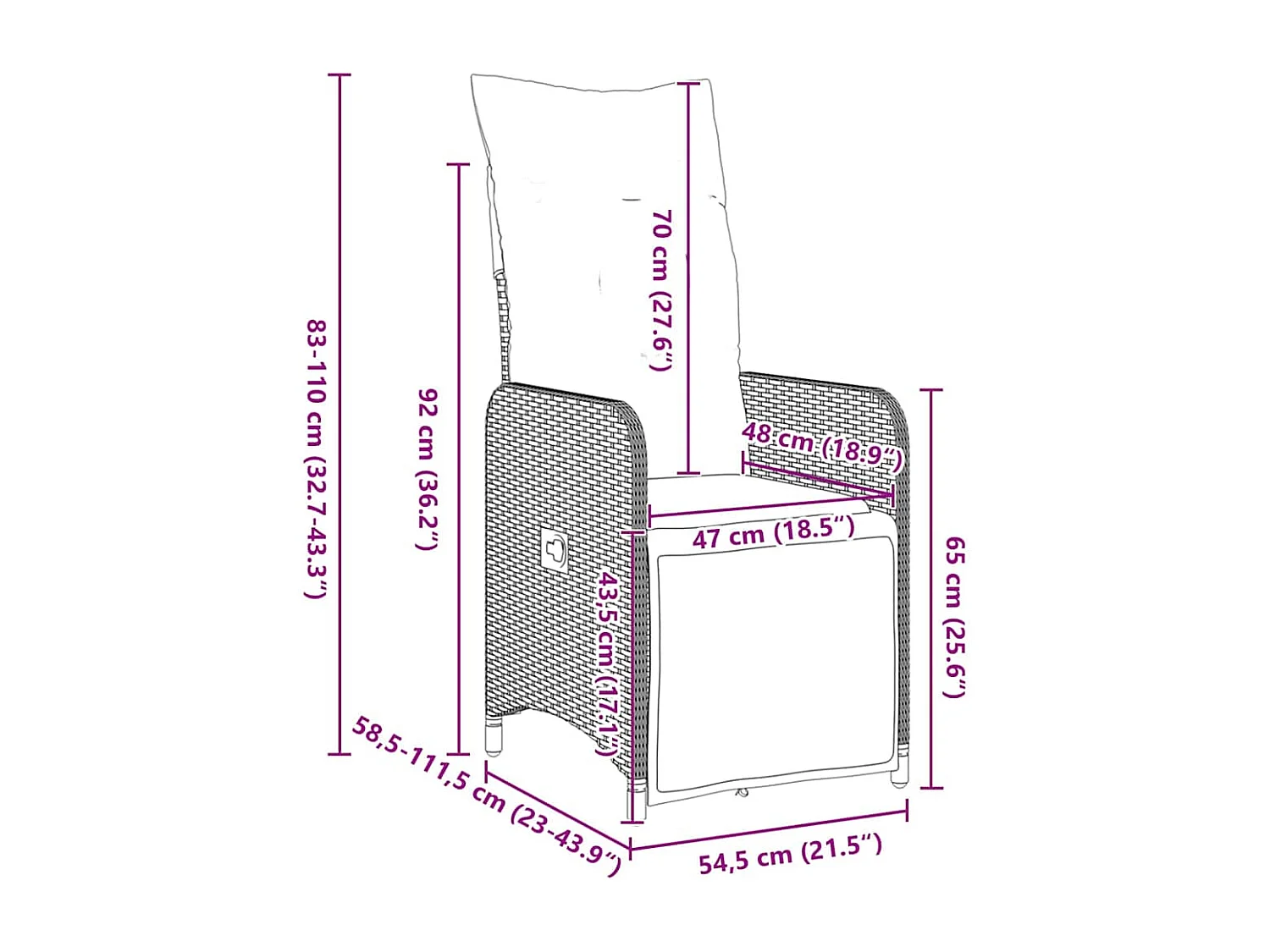 Set de Salle à Manger de Jardin 5 Pièces avec Coussins Marron Rattan PE