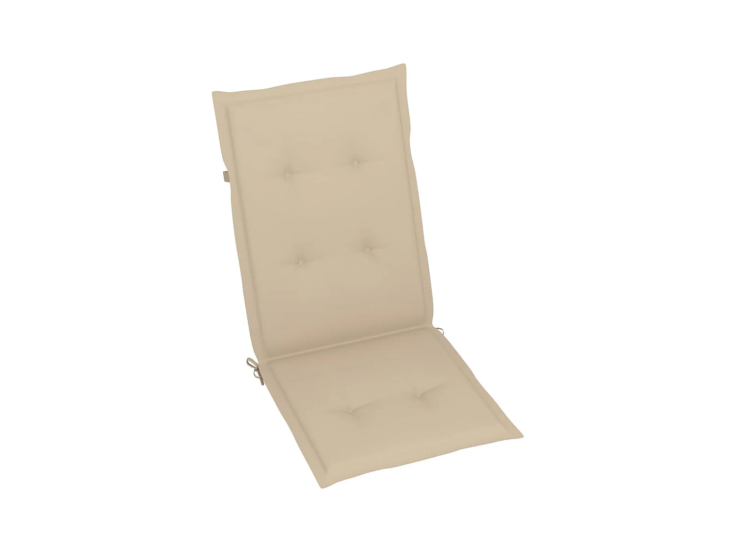 Gartenstühle 2er Set und beige Kissen Massives Teakholz