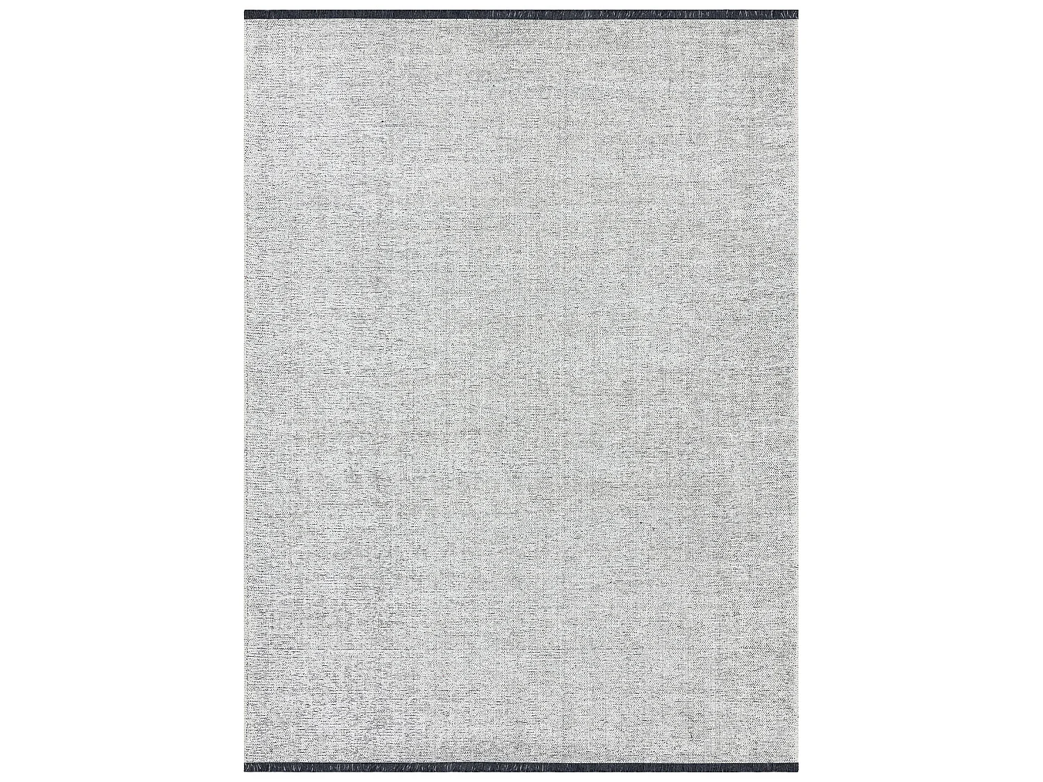Tapis FLORENCE 24021 Uni, glamour, tissé à plat, franges - crème 195x290 cm