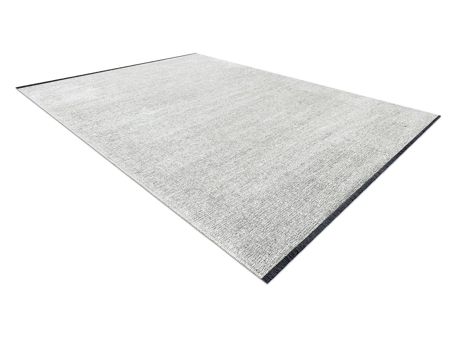 Tapis FLORENCE 24021 Uni, glamour, tissé à plat, franges - crème 195x290 cm