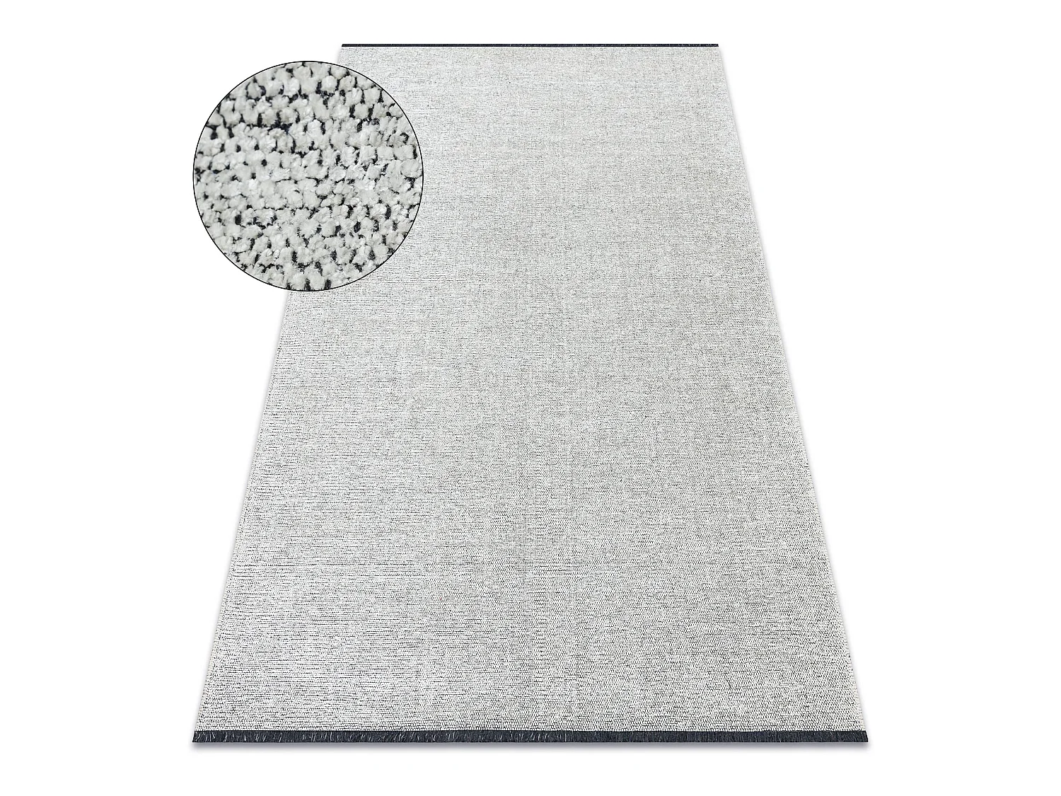 Tapijt FLORENCE 24021 Eenkleurig, glamour, plat geweven, franjes - roo 135x190 cm