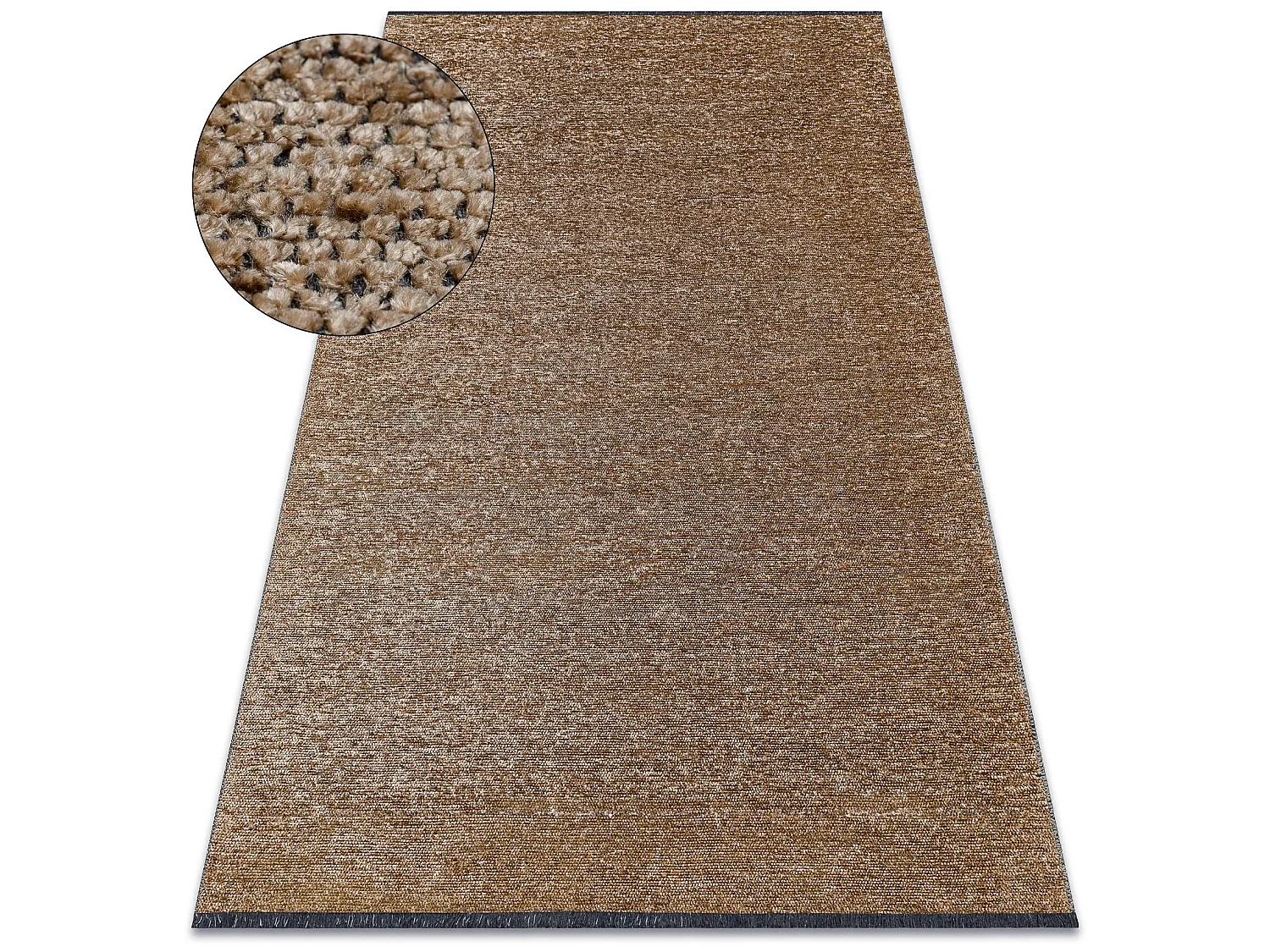 Tapijt FLORENCE 24021 Eenkleurig, glamour, plat geweven, franjes - don 175x270 cm