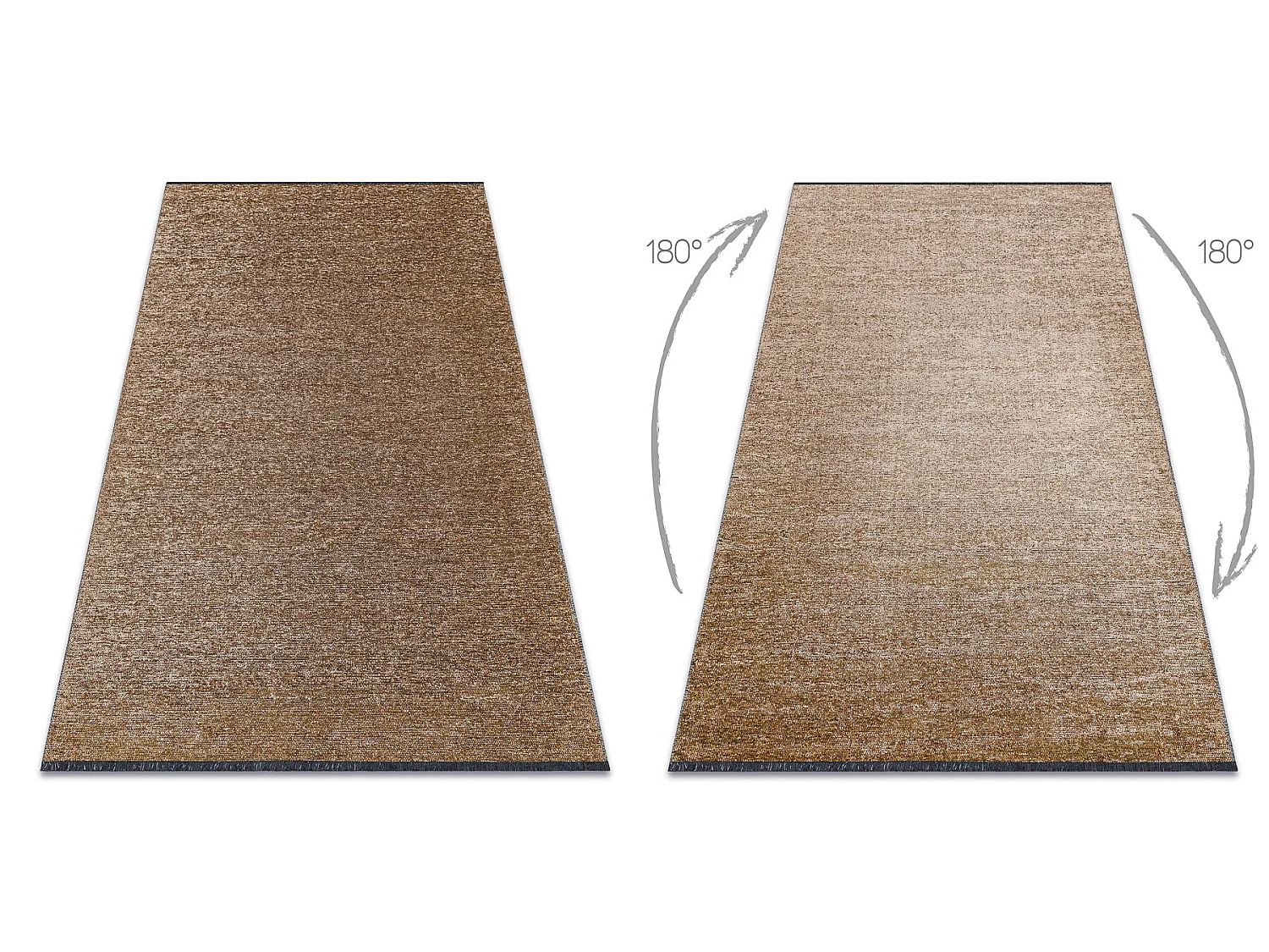 Tapijt FLORENCE 24021 Eenkleurig, glamour, plat geweven, franjes - don 175x270 cm