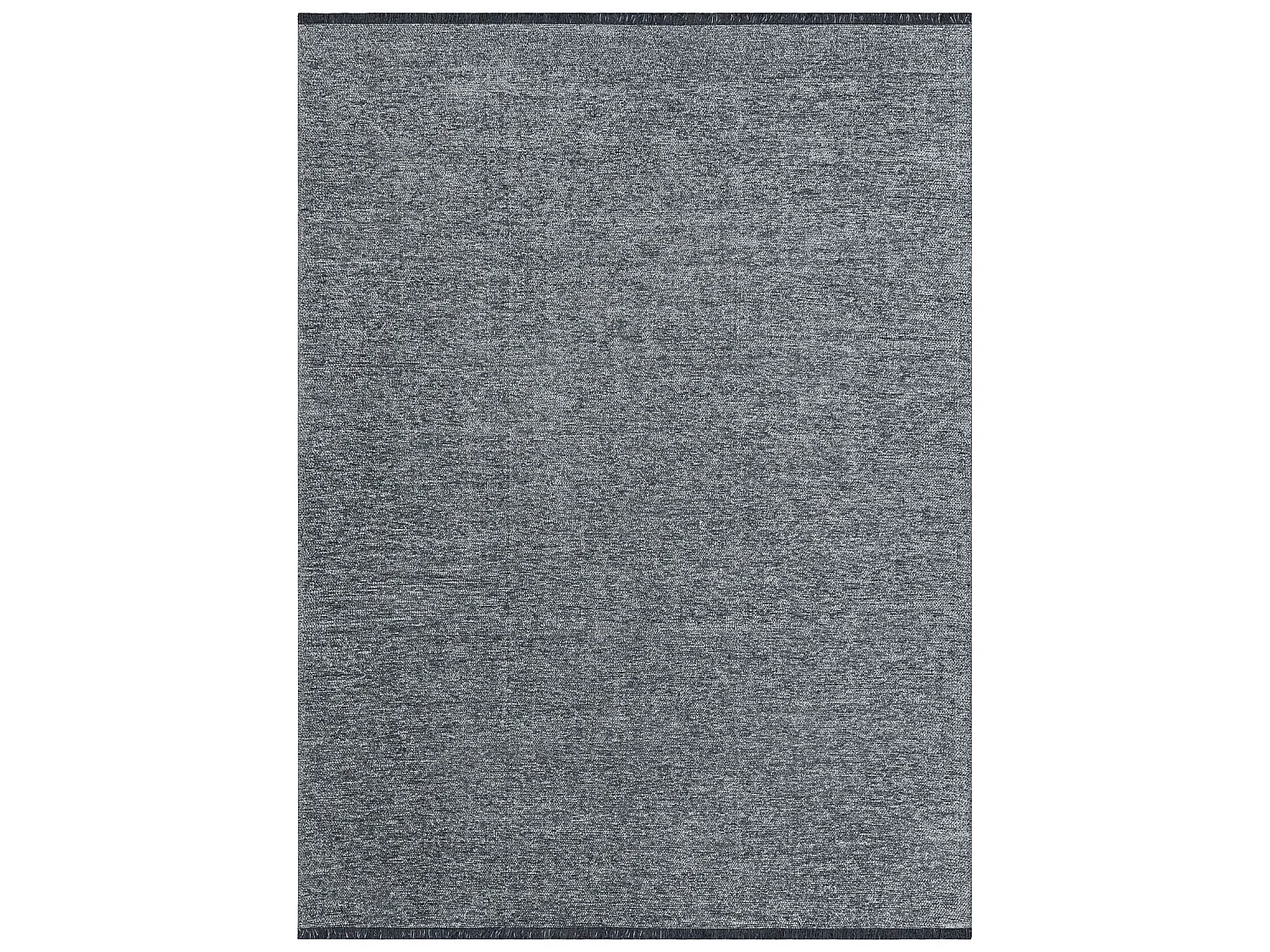 Tapijt FLORENCE 24021 Eenkleurig, glamour, plat geweven, franjes - gri 135x190 cm